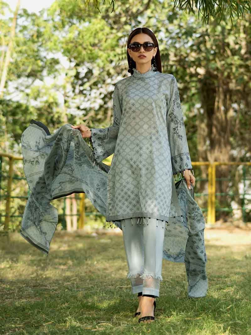 Gul Ahmed Malmal Collection Vol-2 2019 – Grey CL-533 B