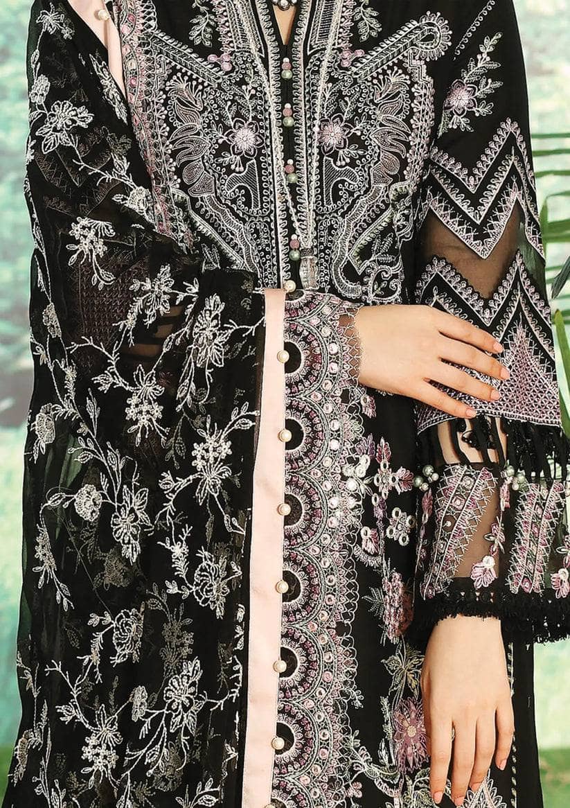 Kahf Premium Lawn Lawn Pakistani Suits Kahf Premium Lawn/KLC-04 LUXE NOIR
