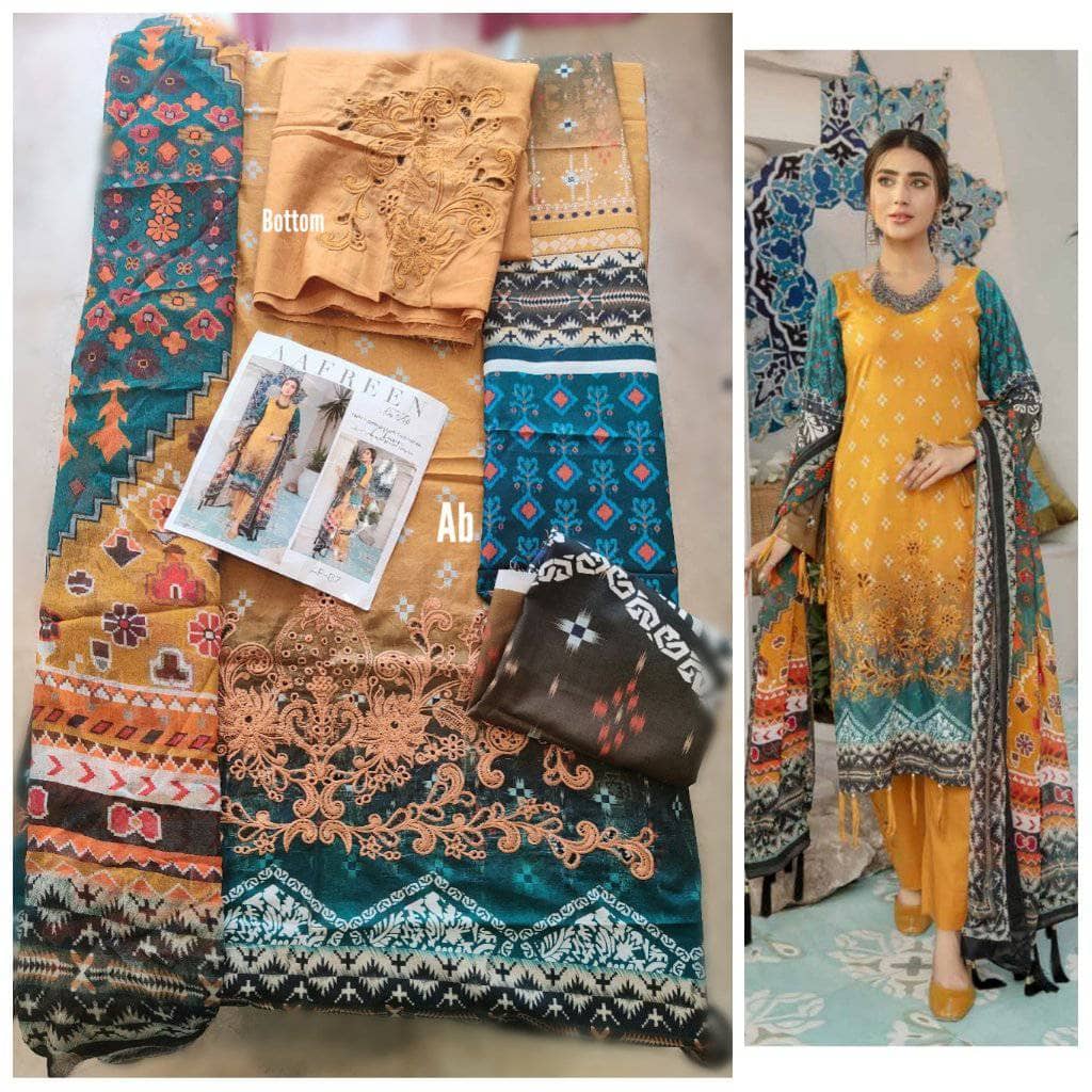 Afreen Chikankari and Chunari Lawn by Riaz Arts/
