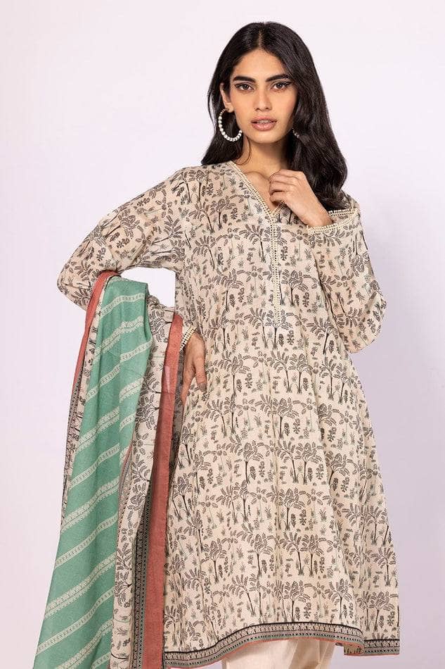 Khaadi Lawn 23/LLA23117/Shirt Dupatta Set
