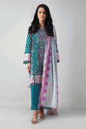 Khaadi Lawn Pakistani Suits Khaadi Lawn/Kameez Dupatta Bottom/A21356