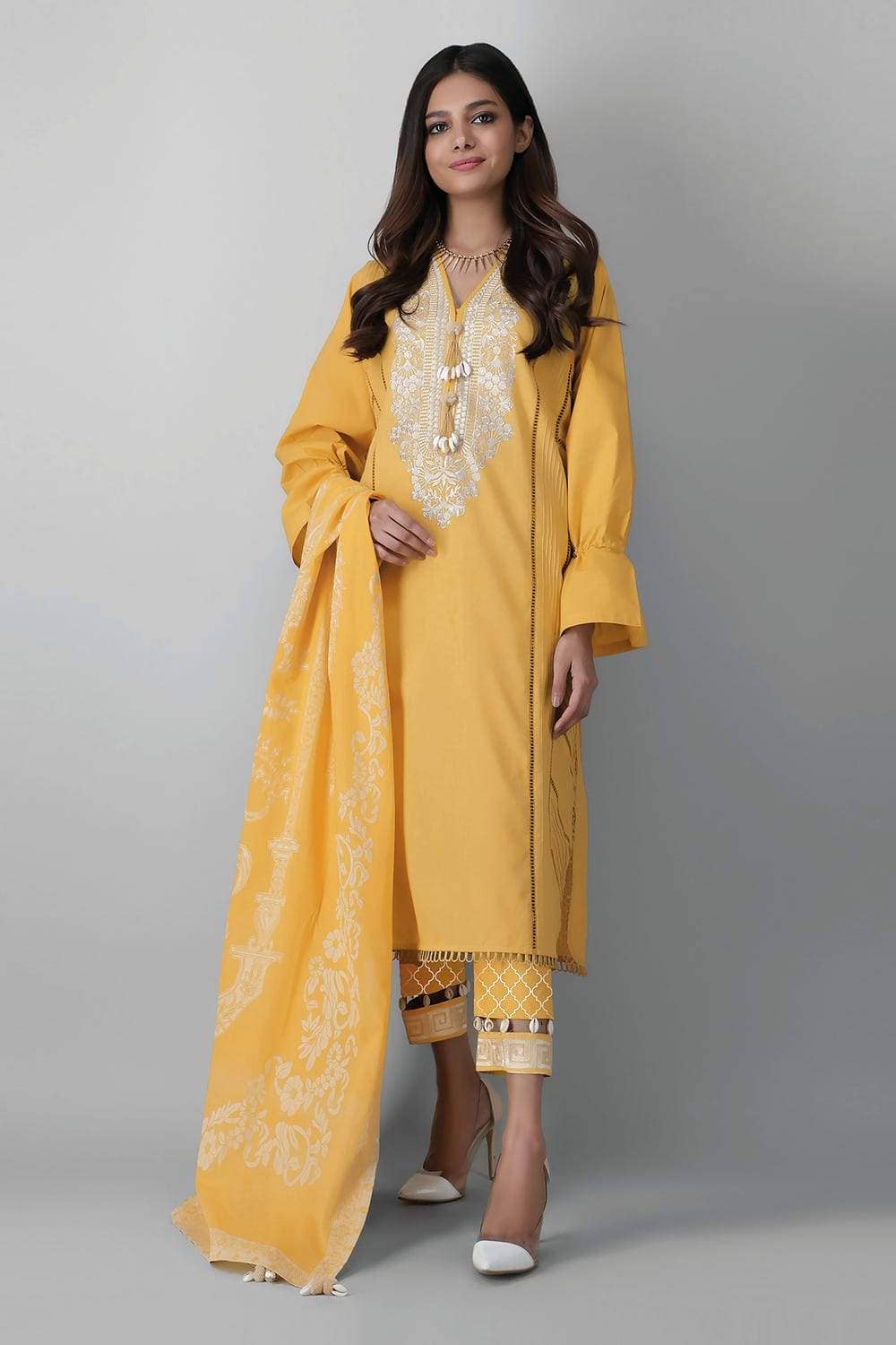 Khaadi Lawn Pakistani Suits Khaadi Lawn/Kameez Dupatta Bottom/B21227