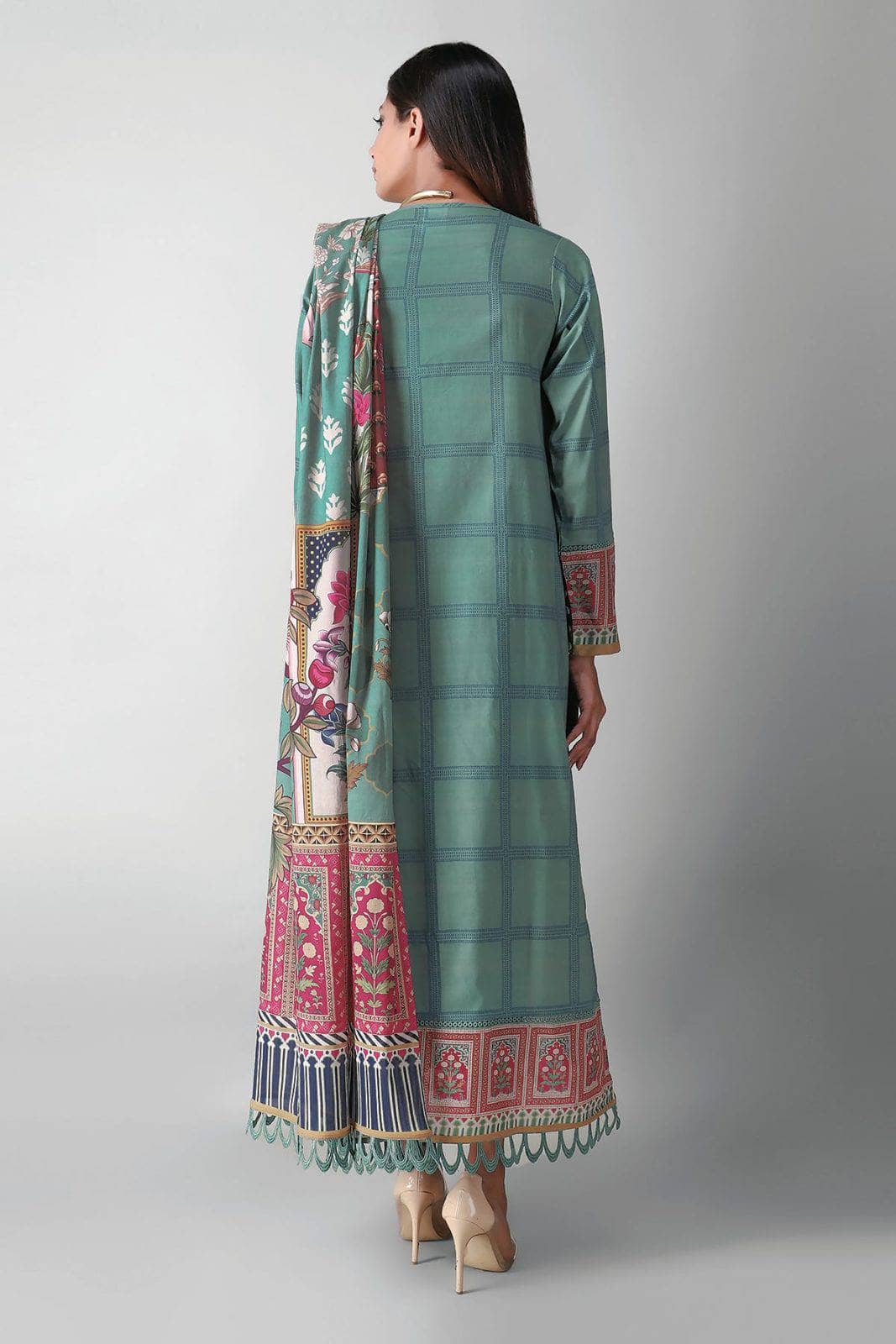 Khaadi Lawn Pakistani Suits Khaadi Lawn/Kameez Dupatta Bottom/B21303