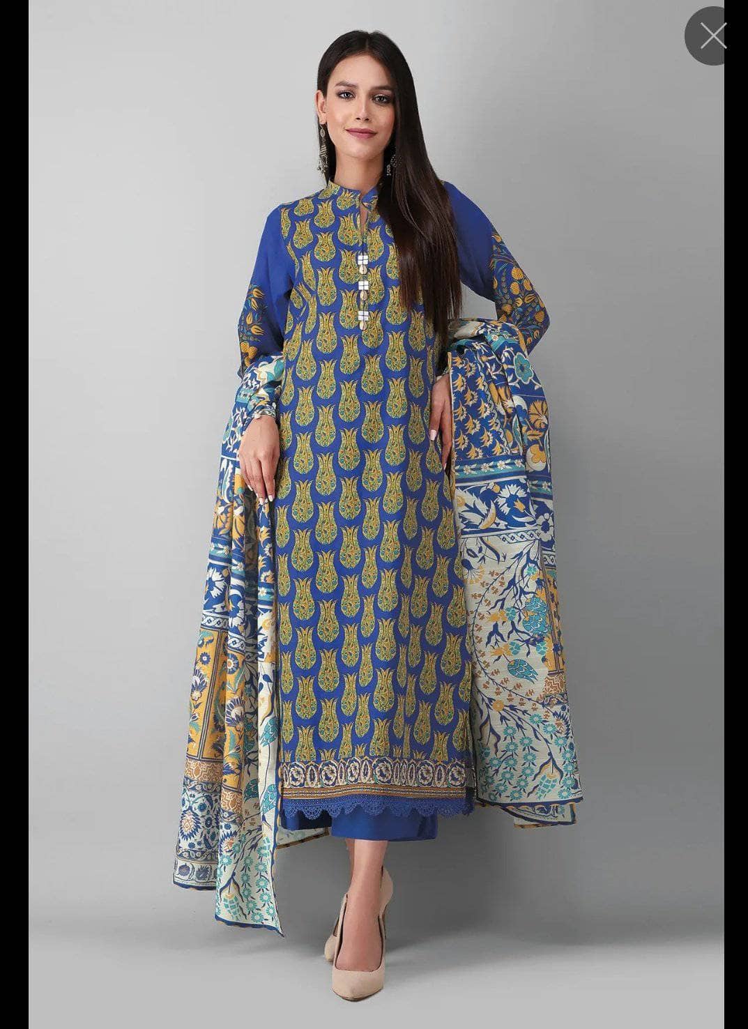 Khaadi Khaddar/Shirt Dupattaa Bottom/ALK21468