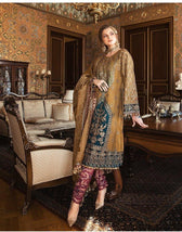 Restocked/Maria B Mbroidered Wedding Edition/Mustard (BD-2001) - AWWALBOUTIQUE