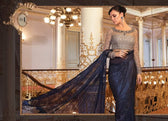Restocked/Maria B Mbroidered Wedding Edition/Ink Blue and Coffee (BD-2004) - AWWALBOUTIQUE