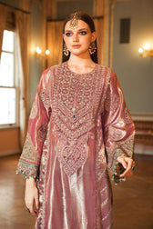 Restocked/Maria B Mbroidered Wedding Edition/Salmon Pink (BD-2008) - AWWALBOUTIQUE