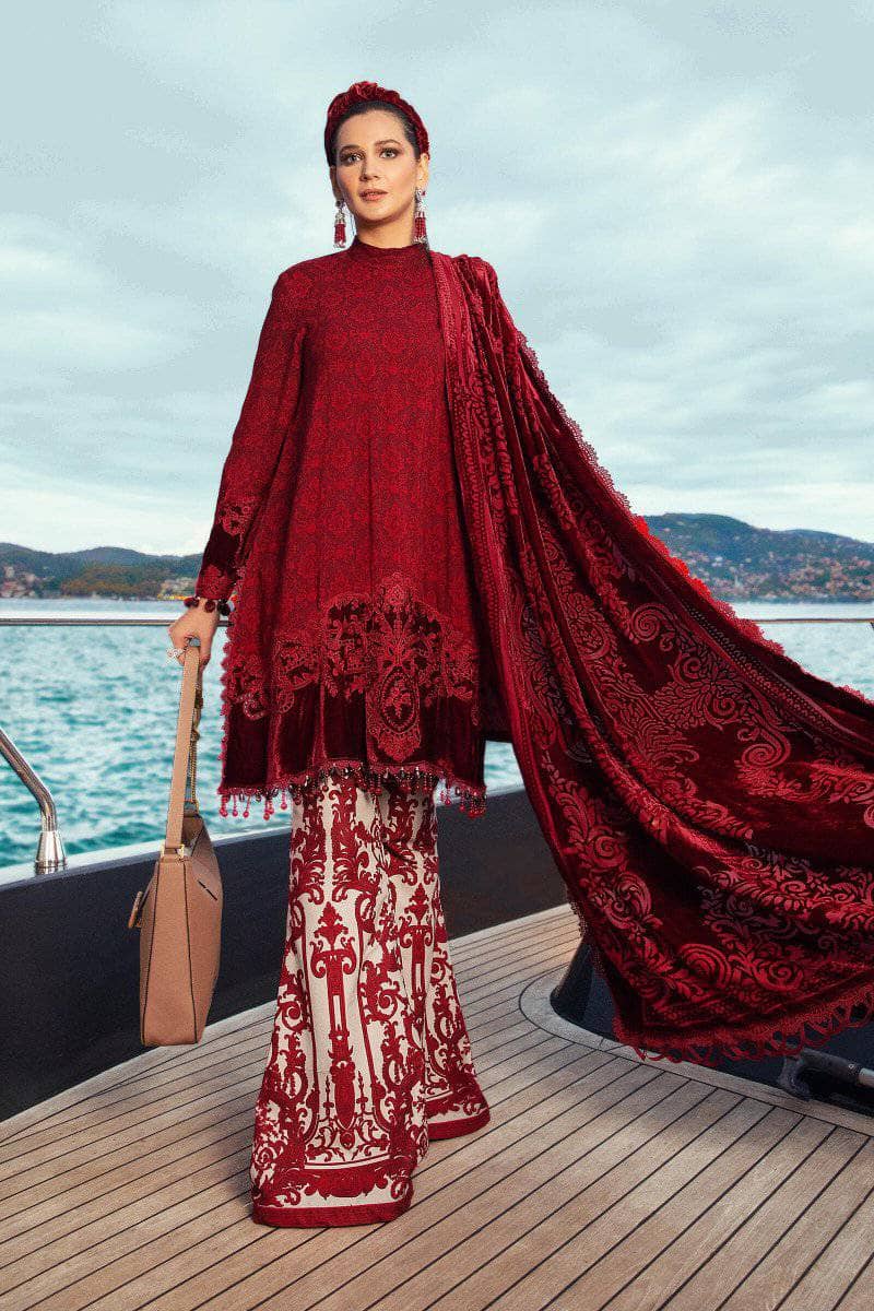 Restocked/Maria B Linen 21/DL-903-Maroon