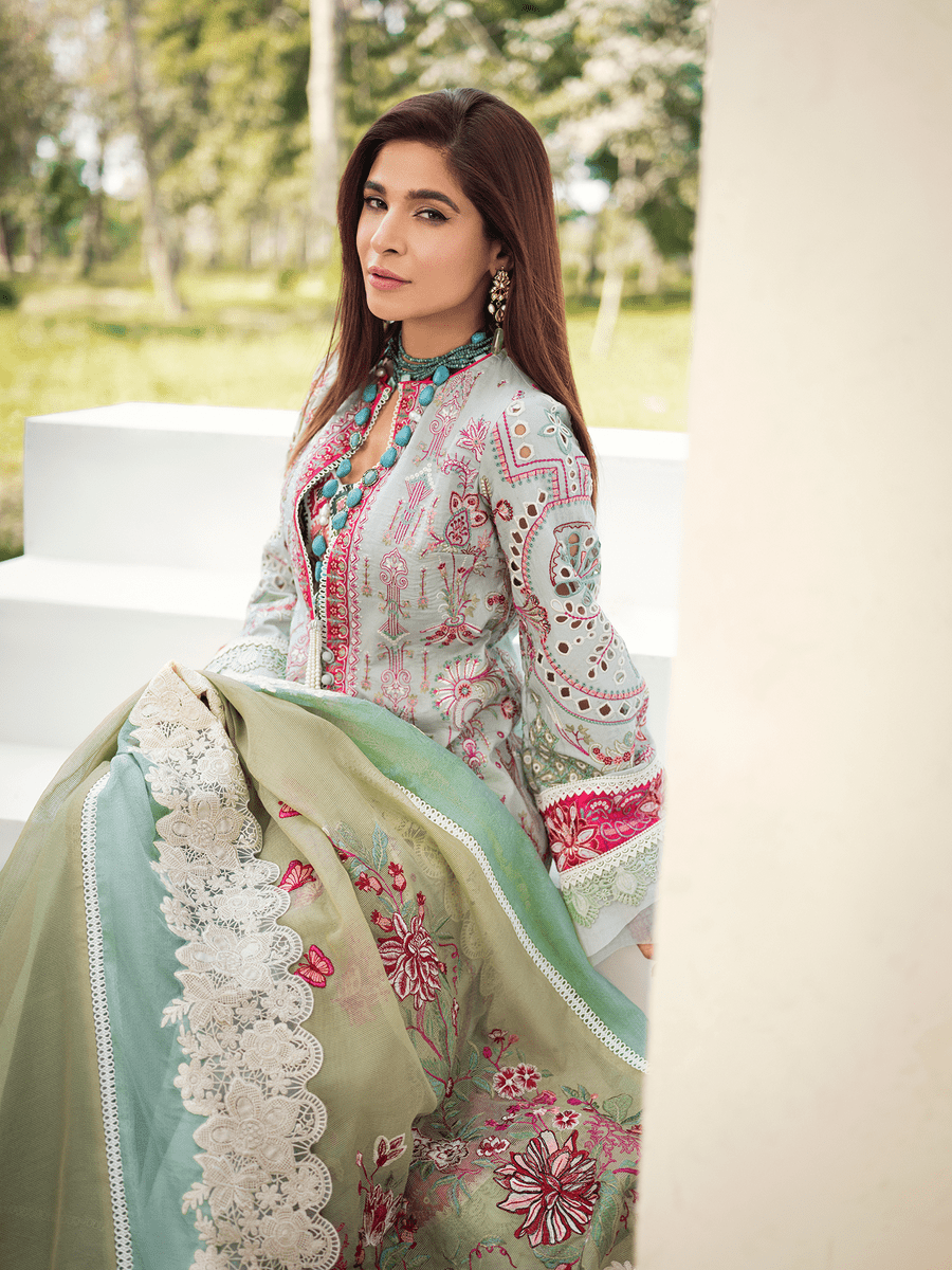 Maryam Hussain Luxury Lawn/Aqua