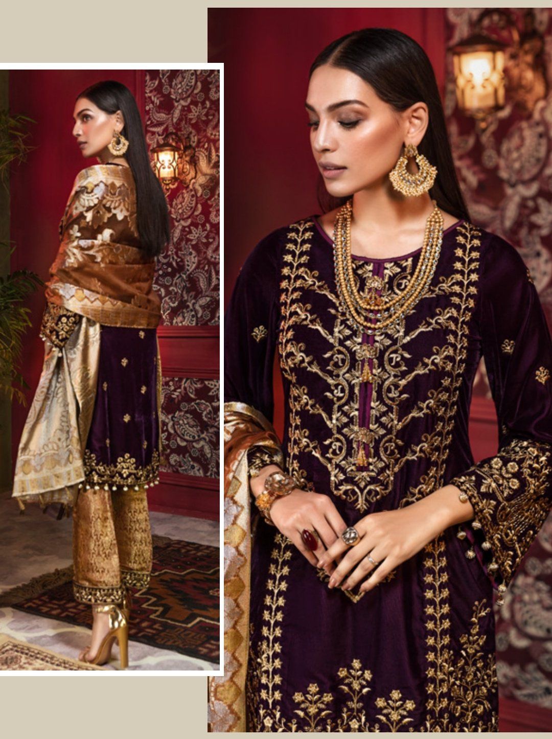 Tehzeeb by Mohagni/Embroideried Velvet Wedding Collection/MV 05
