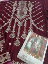 Tehzeeb By Mohagni/Embroideried Velvet Wedding Collection/MV 03 - AWWALBOUTIQUE