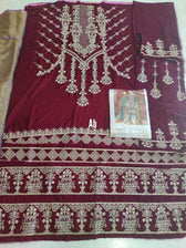 Tehzeeb By Mohagni/Embroideried Velvet Wedding Collection/MV 03 - AWWALBOUTIQUE