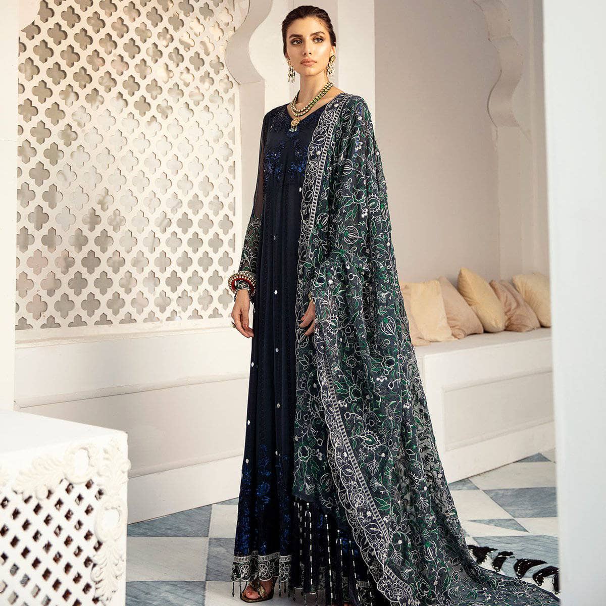 Nureh Mor Bagh Luxe Chiffon/NL-16