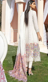 Nureh Luxury Lawn 2021/White Crimson NE-01