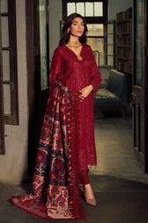 img_nureh_leather_peach_jacquard_shawl_awwal_boutique