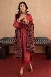 img_leather_peach_embroidered_shirt_velvet_shawl_awwal_boutique