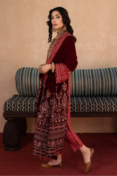 img_leather_peach_embroidered_shirt_velvet_shawl_awwal_boutique