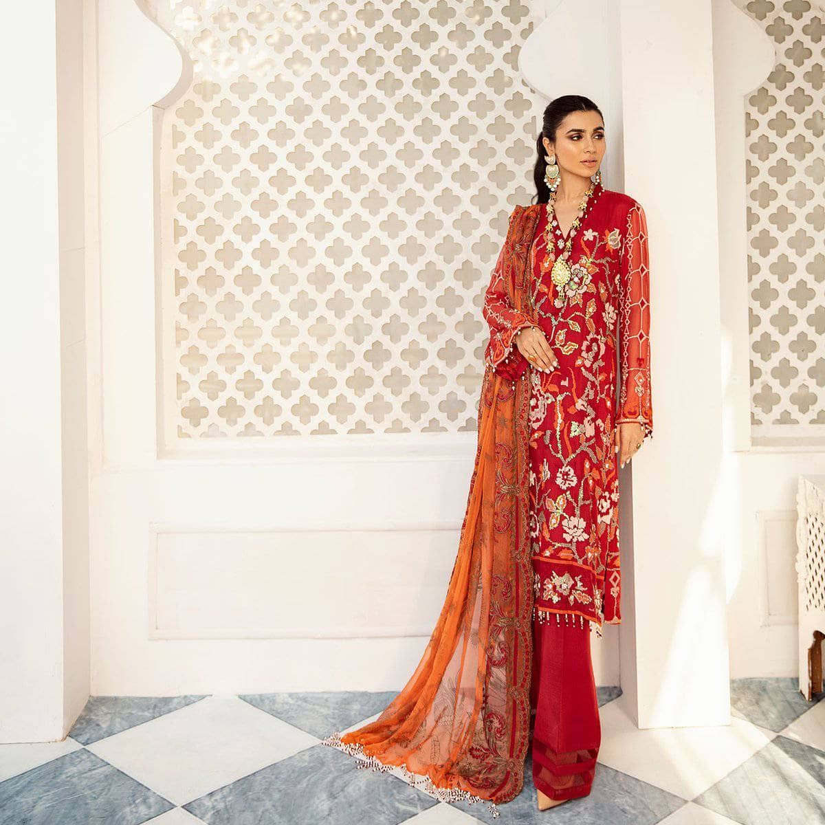 Nureh Mor Bagh Luxe Chiffon/NL-14