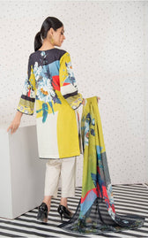 Orchid Lawn Pakistani Suit Orchid Printed Lawn with Silk Dupattaa