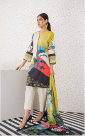 Orchid Lawn Pakistani Suit Orchid Printed Lawn with Silk Dupattaa