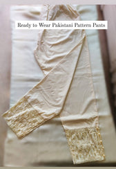 Ready to Wear Pakistani Pattern Pants\Cream