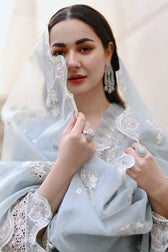Qalamkar Lawn Pakistani Suit Qalamkar Sahil Luxury Lawn 23/Aaima
