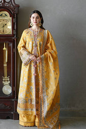 Qalamkar Lawn Pakistani Suit Restocked/Qalamkar Sahil Luxury Lawn 23/Meral