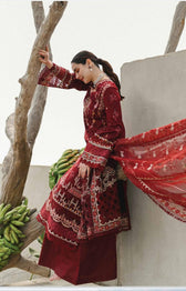 Qalamkar Lawn Pakistani Suit Restocked/Qalamkar Sahil Luxury Lawn 23/Mirha