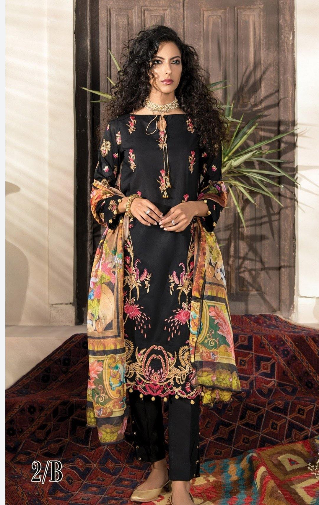 Rajbari Lawn Collection/2B/2 Pc - AWWALBOUTIQUE