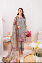 Restocked/Ramsha Chevron Lawn/Vol 3/C-310 - AWWALBOUTIQUE