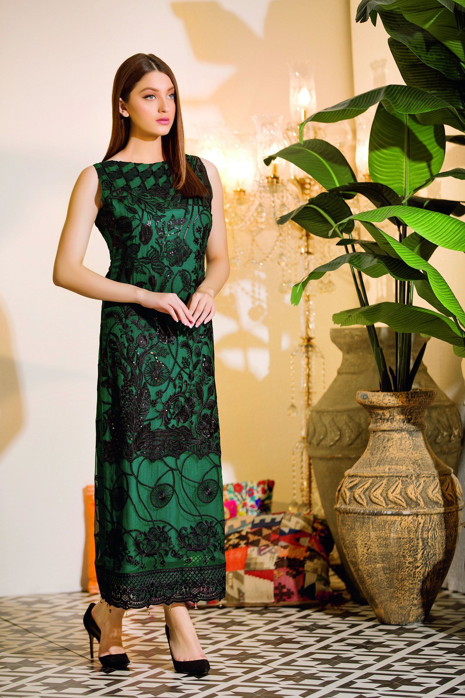 Restocked/Ramsha Chevron Chiffon Collection 2019 – A-101