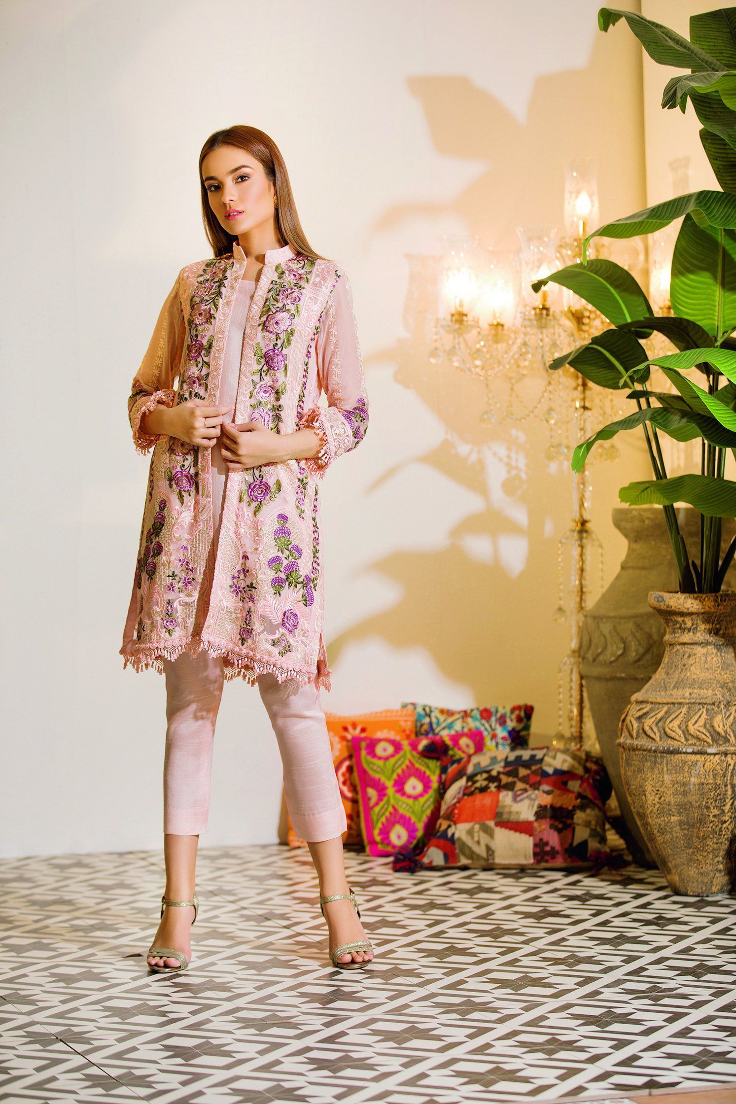 Ramsha Chevron Chiffon Collection 2019 – A-108
