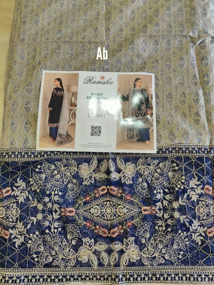 Open Pic/Ramsha Velvet Collection/V 501