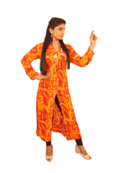 Ready to Wear| Assyemtrical Front Open Stylish Kurti|Size XXL - AWWALBOUTIQUE