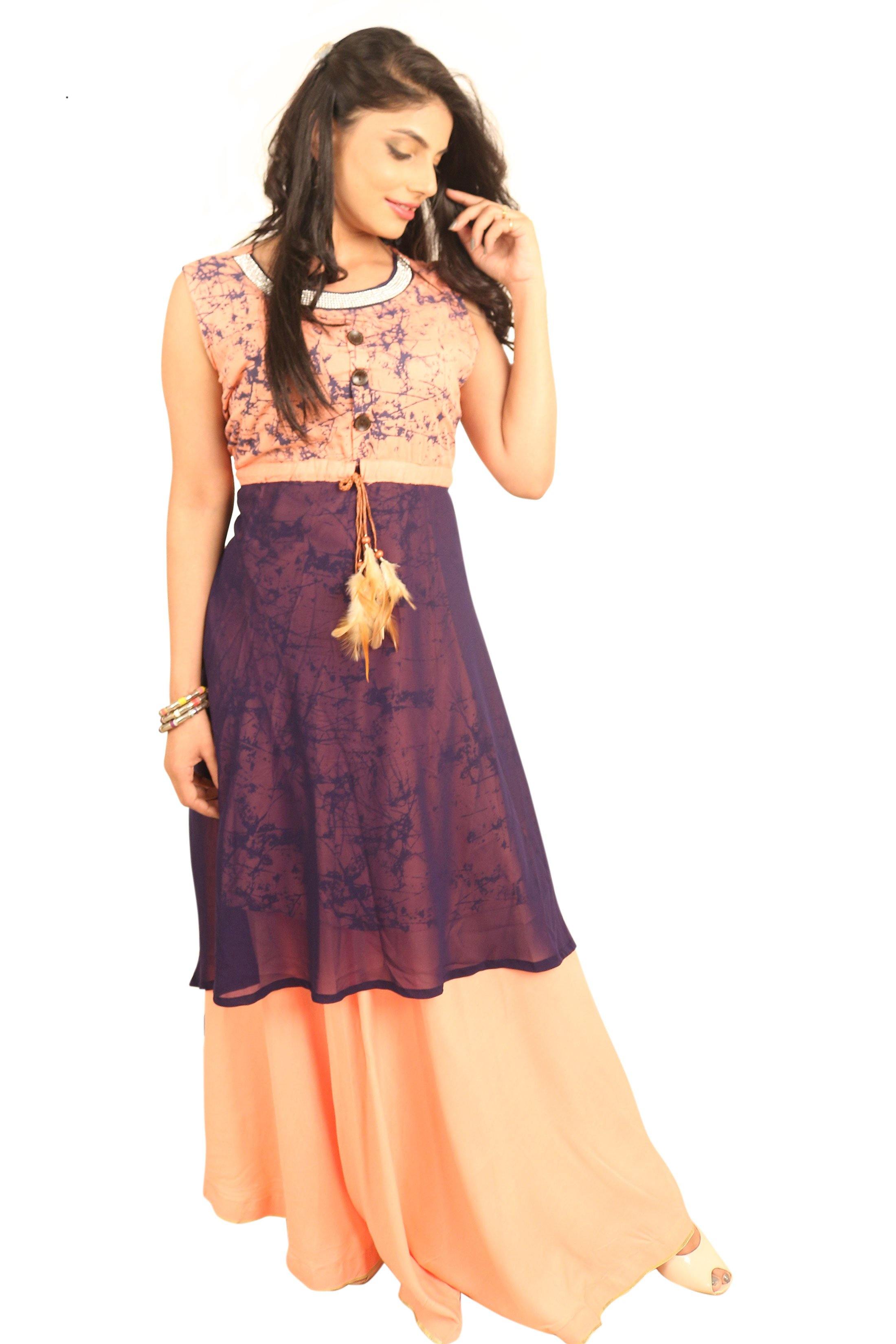 Ready to Wear|Assymetrical 2 in 1 Dress|Size L - AWWALBOUTIQUE