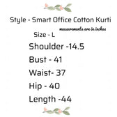 Ready to Wear|Smart Office Kurti|Size M - AWWALBOUTIQUE