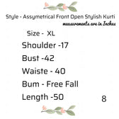 Ready to Wear|Smart Office Kurti|Size M - AWWALBOUTIQUE