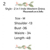 Ready to Wear| 2 in 1 Kurti|Size Medium - AWWALBOUTIQUE