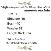 Ready to Wear|Assymetrical 2 in 1 Dress|Size L - AWWALBOUTIQUE