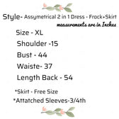 Ready to Wear|Assymetrical 2 in 1 Dress|Size XL - AWWALBOUTIQUE