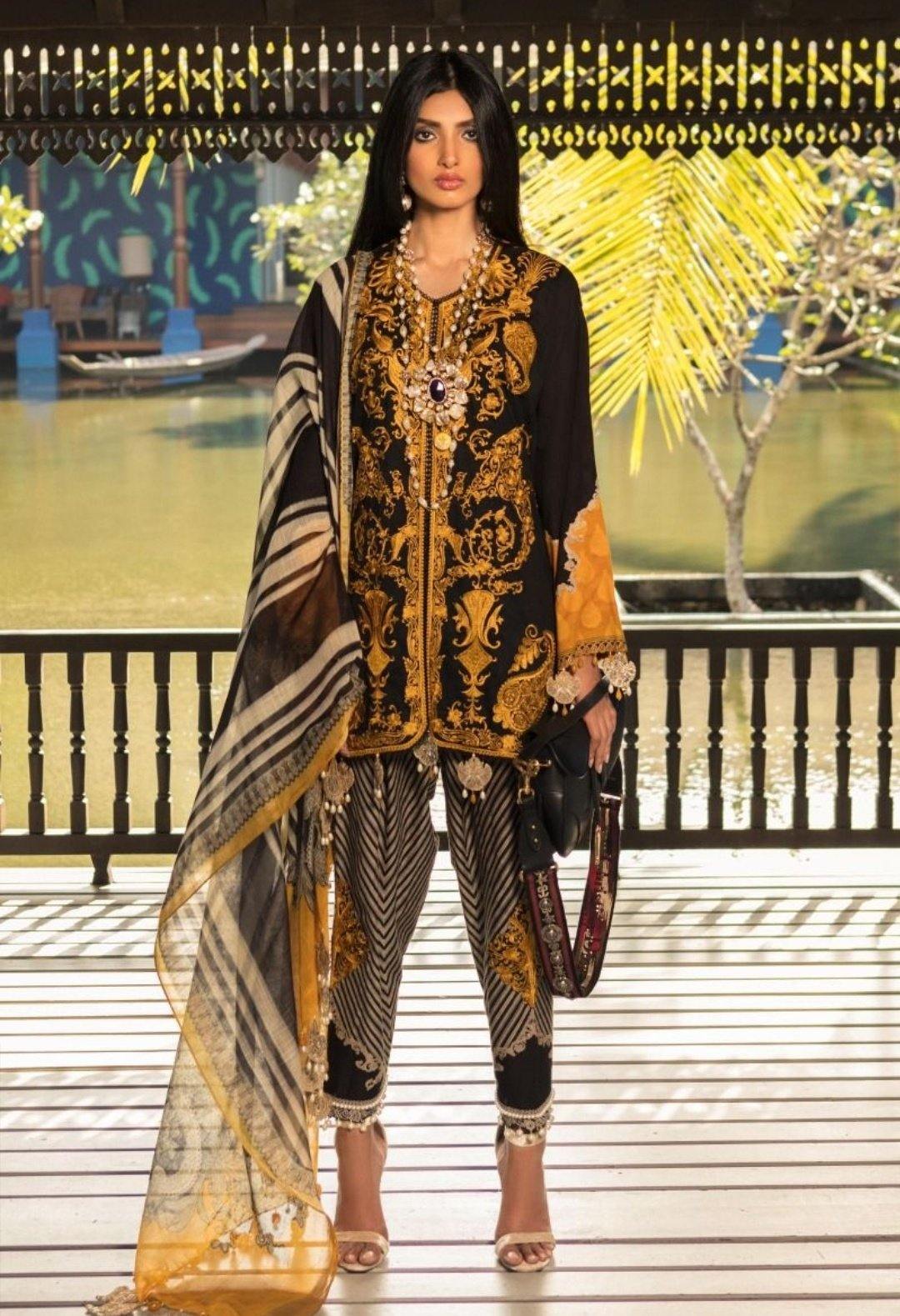 Restocked/Sana Safinaz Lawn 2020/7B - AWWALBOUTIQUE