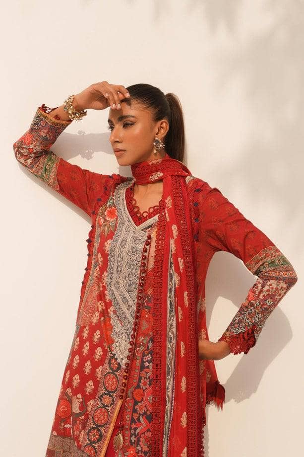 Sana Safinaz Muzlin Spring Summer/27A/Silver Chiffon Dupatta