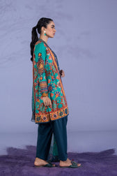 Try this adventurous black shirt with a vivid jungle green accent paired with a matching textured voile dupatta  Product Detail Unstitched 2-Piece  Shirt Printed Lawn Shirt 3M  Fabric: Lawn Color: Black & Green  Dupatta Printed Textured Voile Dupatta 2.5M  Fabric: Textured Voile Color: ﻿Multi