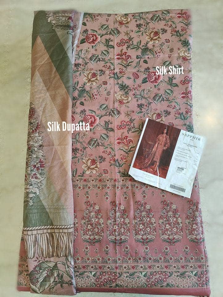 Open Pic/Sapphire Silk/Embroidered Silk Suit