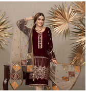 Tawakkal Velvet Collection/Semi Stitched - AWWALBOUTIQUE