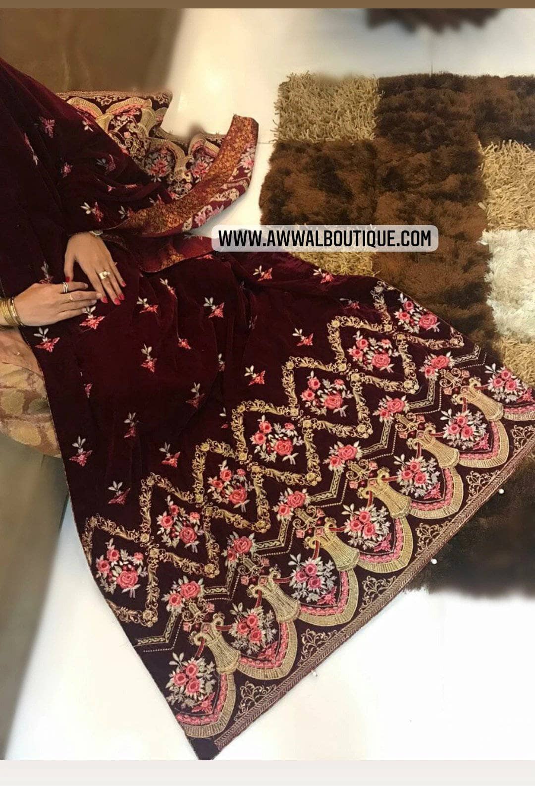 Velvet Shawls Velvet Shawls Velvet Embroidered Shawl 21/D 09