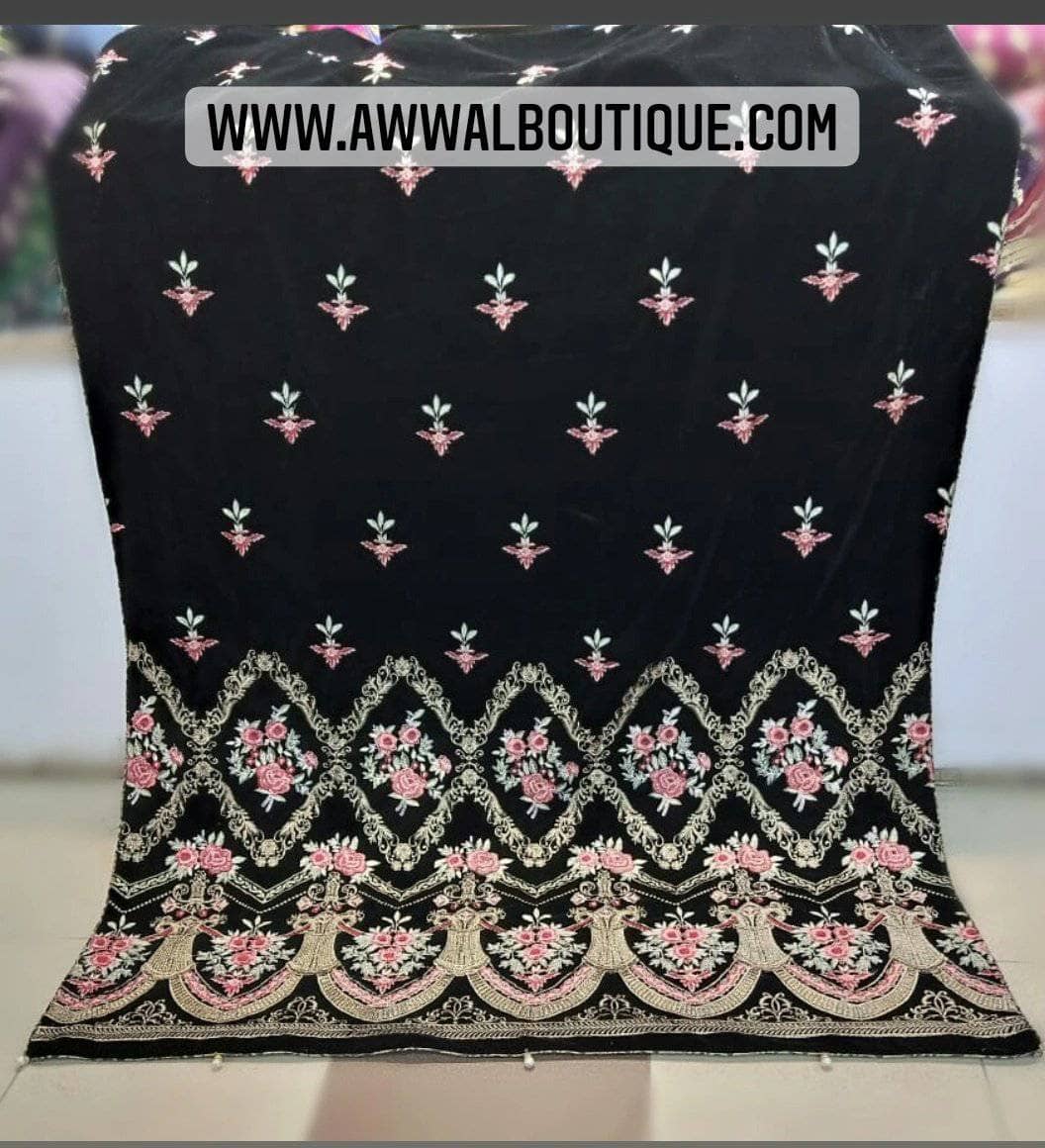 Velvet Shawls Velvet Shawls Velvet Embroidered Shawl 21/D 11