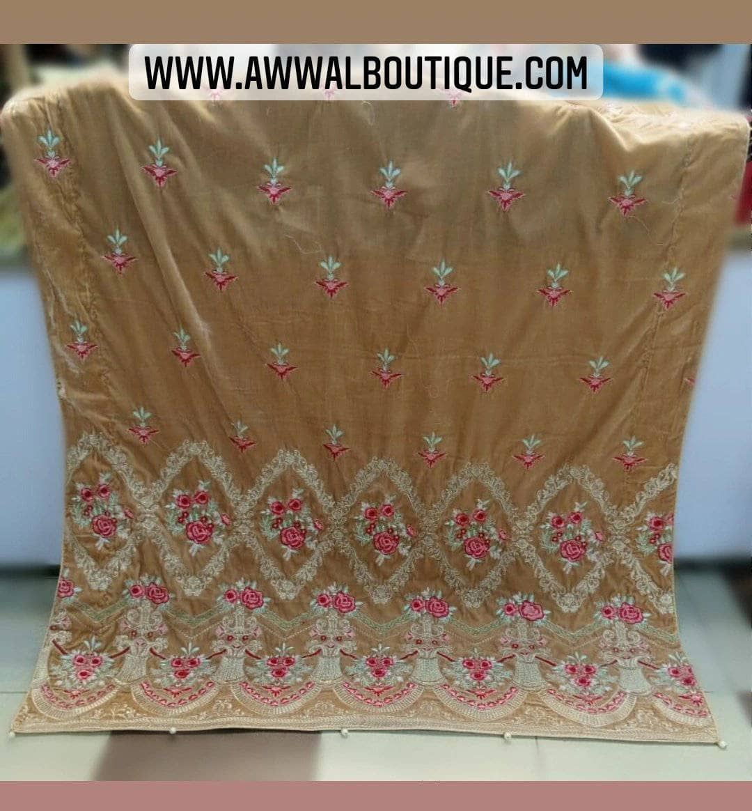 Velvet Shawls Velvet Shawls Velvet Embroidered Shawl 21/D 12