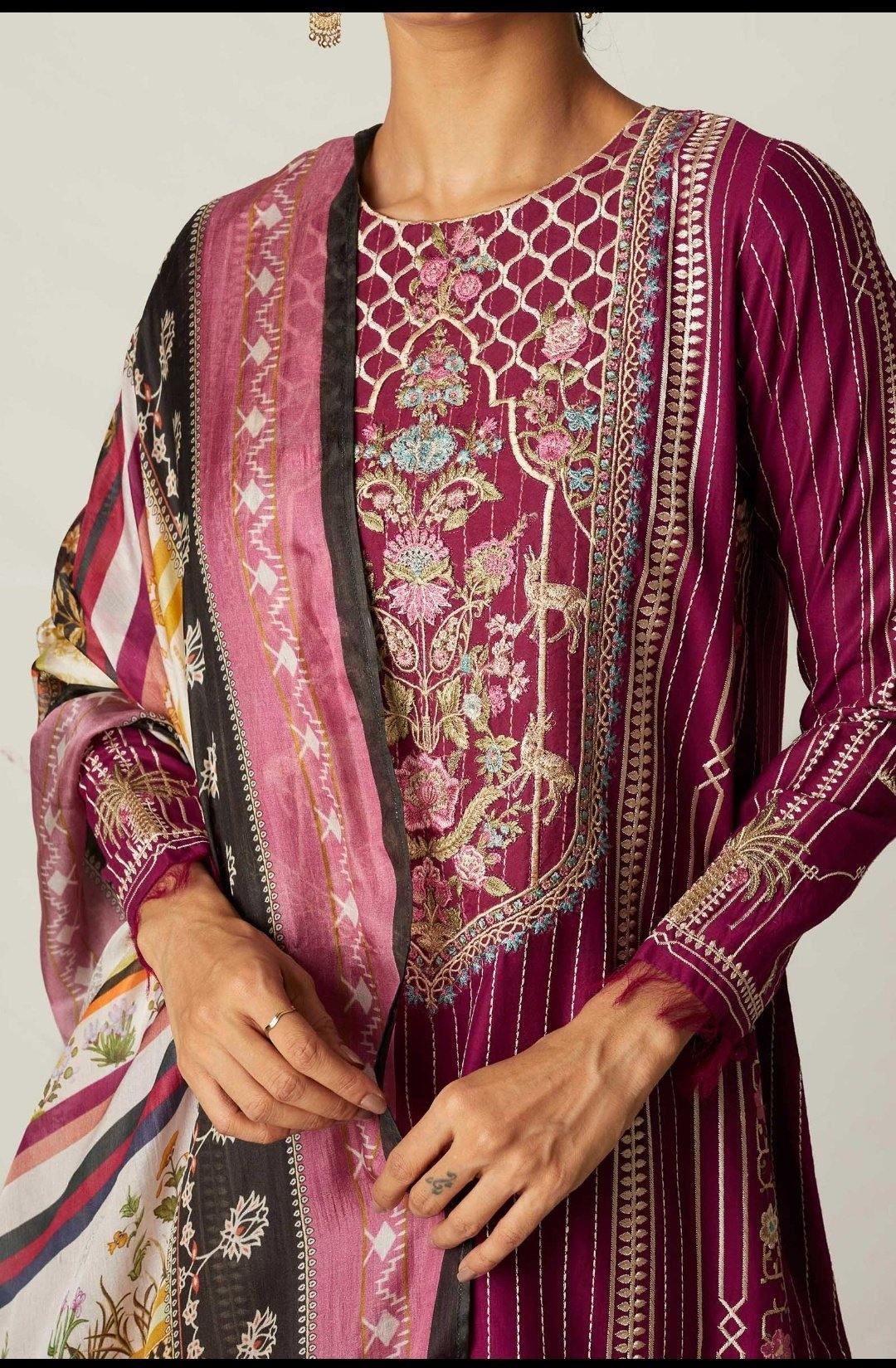 Restocked/Zara Shahjahan Lawn/Bansuri A - AWWALBOUTIQUE